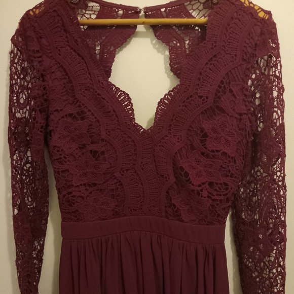 Lulu's Awaken My Love Long Lace Sleeve Maxi Dress - Picture 8 of 9